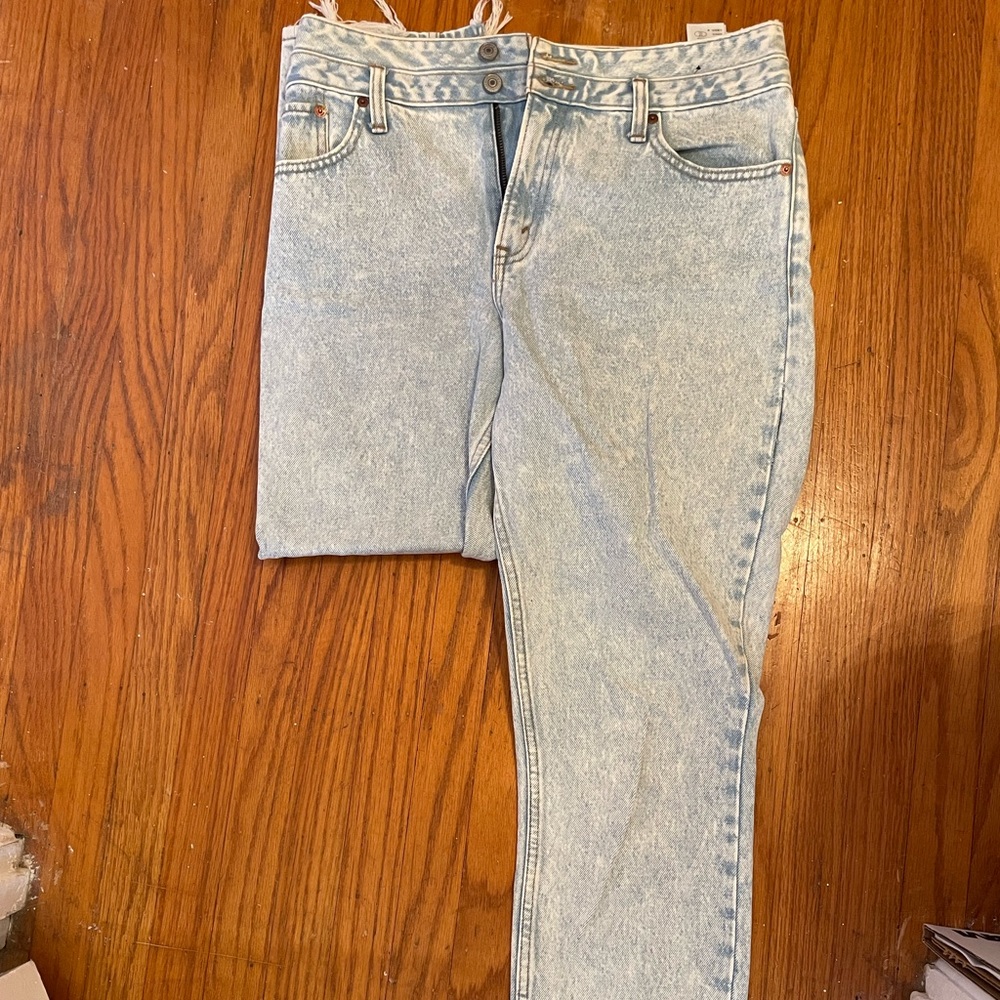 Double Waist Band Mom Jeans